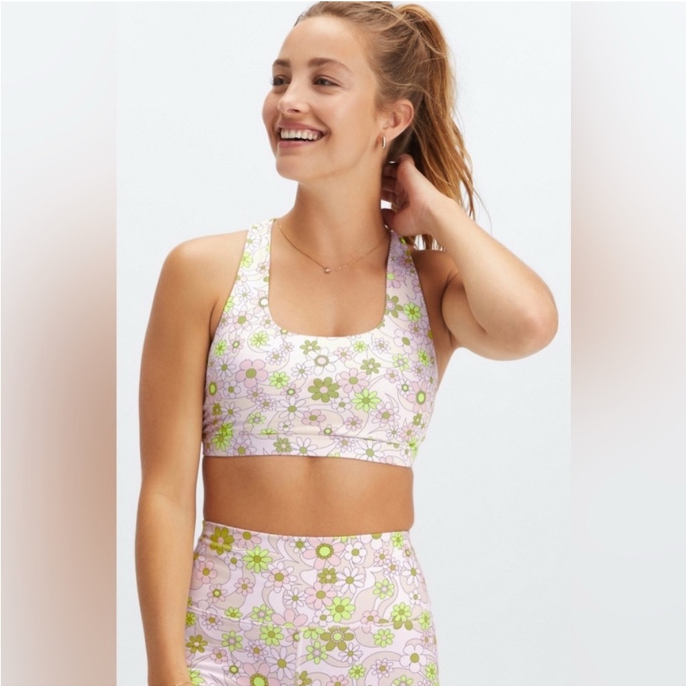 Floral Women's Matching Sports Bra + Shorts SET
